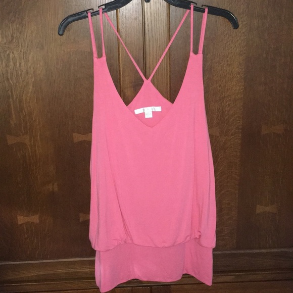 ❤️BP Banded bottom blousy PRETTY IN PINK tank top - Picture 3 of 16